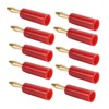 10PCS Banana Plugs 4mm Audio Jack Connector Solderless Six Blade