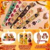 PIAOPIAONIU 48 Pcs Thanksgiving Slap Bracelets Bulk Snap Bands Bracelets