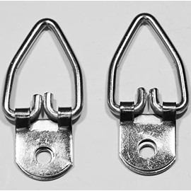 1 Hole Extra Heavy Duty D Ring Picture Hanger with Screws - Pro Quality (10)