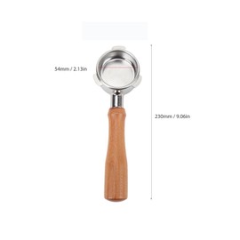 Portafiltro sin Fondo de 54 Mm para Breville, Portafiltro Desnudo de Acero Inoxidable para Máquinas de café Serie 8 con Cesta de Filtro, Compatible con 870, 880 (Estilo 4)