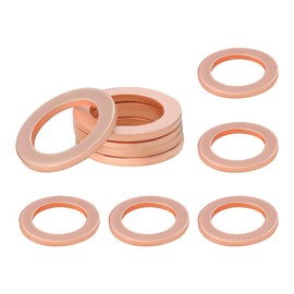 ZNDAW 10 PCS Oil Drain Plug Gasket, 14mm Copper Oil Crush Washer for OEM PN Part 007603-014106, M14 Automotive Drain Plug Washer Gaskets Seals Replacement, Car Accessories