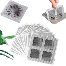 Floor Drain Stickers, 30 Pieces/Set of 4 X 4" Disposable Floor Drain Stickers, Shower Floor Drain Cover Square, Suitable for Human and Pet Hair in Bathrooms, Laundry Rooms, Bathtubs, Kitchens, Sinks