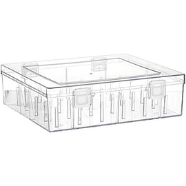 Hemline M3100 | Transparent Plastic Embroidery Thread Organiser 30x26x8cm