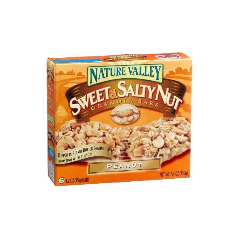 Nature Valley Sweet & Salty Nut Granola Bars, Peanut, 6-Count