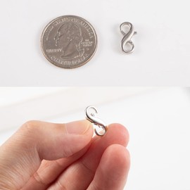 ALEXCRAFT Silver Lobster Clasp for Necklace Sterling Silver 925 Chain Extender Bracelet Clasps and Closures for DIY Jewelry Making