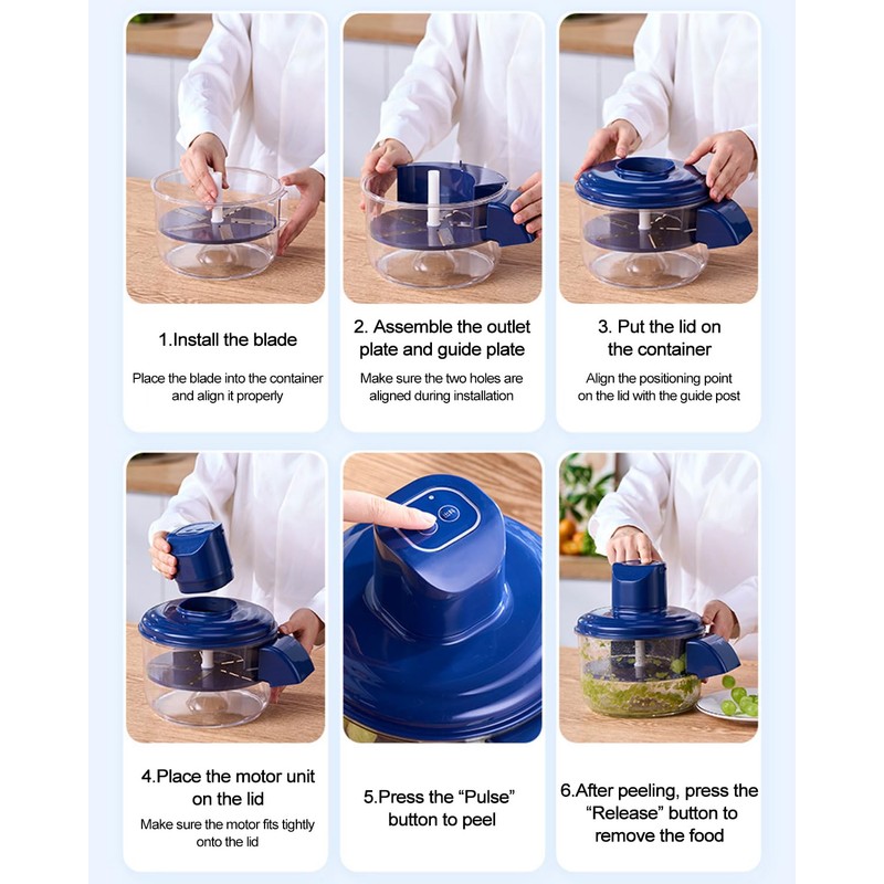 Automatic Electric Grape Peeler Machine, Rechargeable Cordless Fruit Skin Remover,