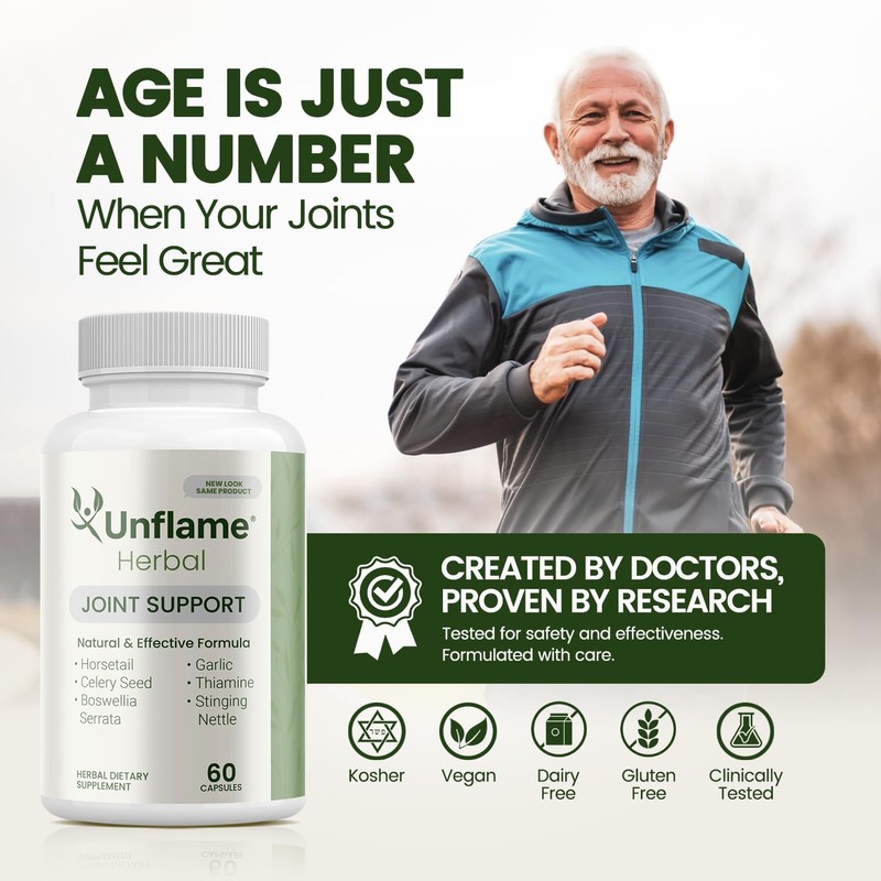 Unflame Herbal Supplement – Botanical Support for Joints, Back, and