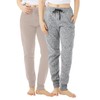 TEX2FIT 2-Pack Joggers for Women with Side Pockets, Rib Cuff