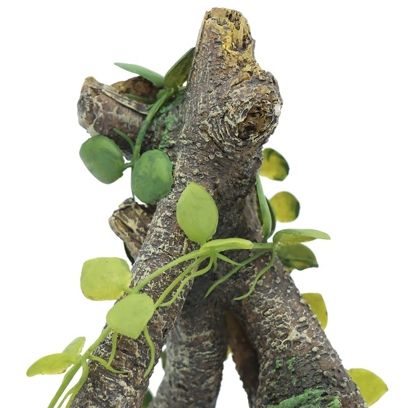 AQUA KT Reptile Corner Branch with Green Leaves Terrarium Desert