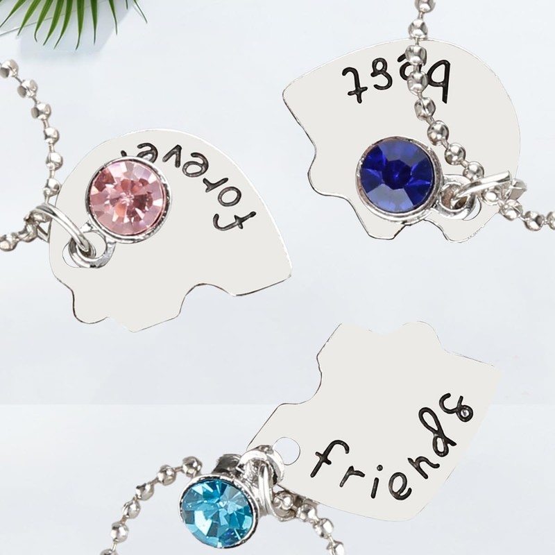 Thyonta 3 PCS BFF Necklaces - Best Friends Forever Pendant
