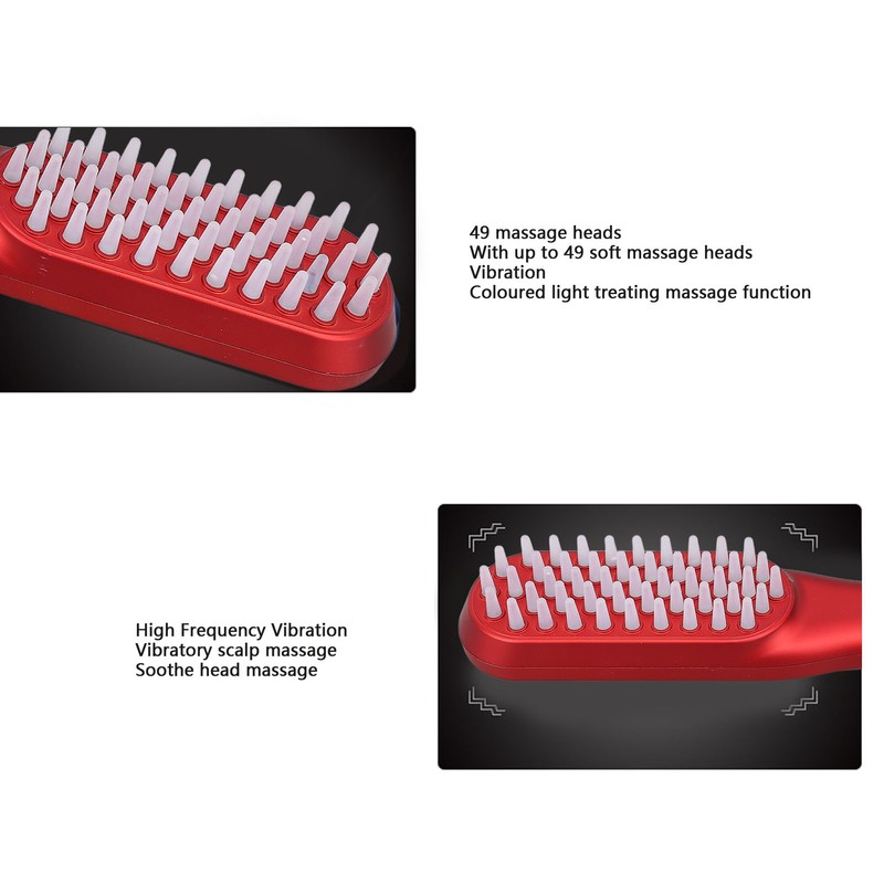 Electronic Scalp Massaging Brush Relieve Head Pressure Portable Electronic Hair