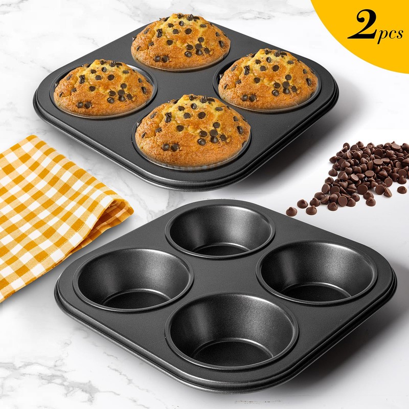 Yomvzake Air Fryer Muffin Pan, 2 Pack Cupcake Molds for