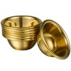 7Pcs Golden Buddhist Offering Cups - Copper Water Bowls for