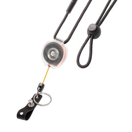 KEY-BAK Super Duty ID Badge Holder & Clear Sidekick Retractable Keychain with Lanyard (Orange)