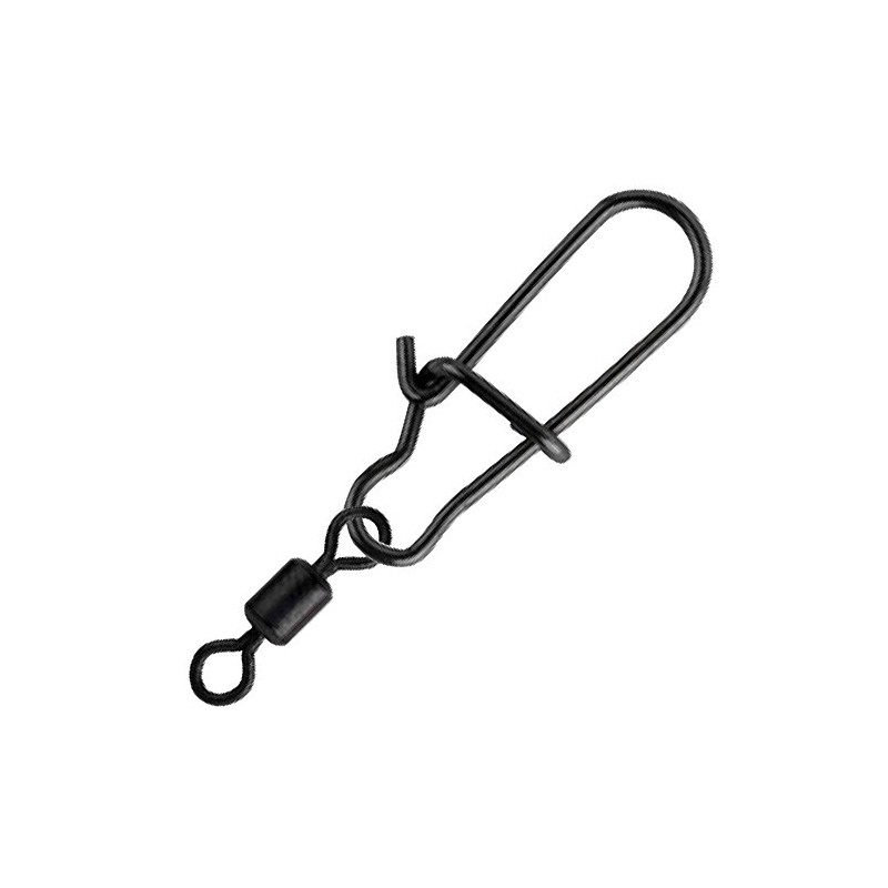 SPRO Matt Black Easy Snap + Rolling Swivel - Snaps
