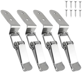 90 Degree Hook Lock Bolt, 304 Stainless Steel Safety Angle Locking Latch, Right Angle Toggle Latch, Angle Toolbox Lock for Door Window Drawer Toolbox Closet Cabinet Case Box