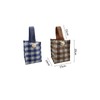 Clapoyis Tote Bag, Stylish, Convenient Handbag, Checkered Pattern, Canvas, Braun