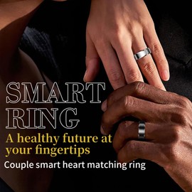 findtime Smart Ring Pedometer Smart Ring Android iOS Fitness Ring Tracker Smart Rings for Women Men Heart Rate Monitor 5ATM Waterproof Sleep Tracker Smart Ring Fitness Tracker Health Ring
