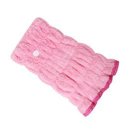 Baluue Bath Head Wrap Hair Drying Towel Absorbent Dry Hair Cap Shower Puff for Gym Home Travel Random Color