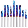 HQMaster 9 Pcs CNC Router Bits Set 1/4” Shank Tungsten