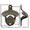 Jumiok Vintage Wall Mount Bottle Opener with Cap Catcher Stainless,