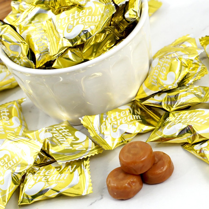 Butter Toffee, 2 Pound Bulk Candy (Approx. 150 pcs.), Butter