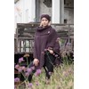 KNIT FACTORY Nicky Poncho, aubergine