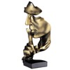 aboxoo Thinker Statue, Silence is Gold Abstract Art Figurine, Modern