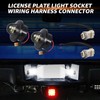 LED License Plate Light with Socket Wire Harness for Ford