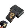Mirhua 54 Pcs Plastic Black Playing Cards Waterproof Party Games