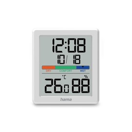 Paros Digital Indoor Thermometer Hygrometer White