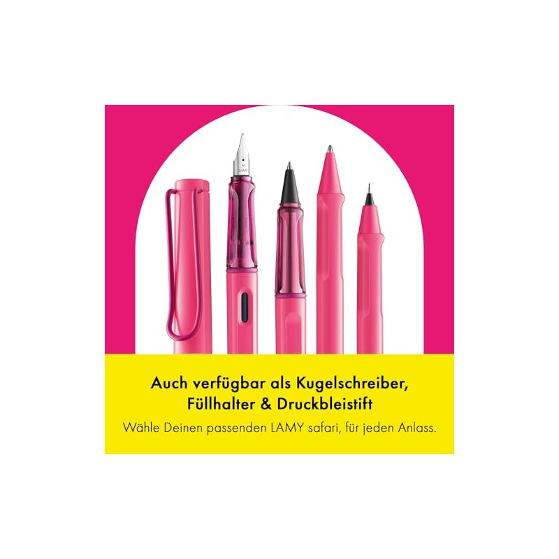 Lamy Safari Neon Pink Rollerball Pen - Timeless Classic Pen