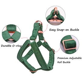 ARING PET Dog Halter Harness, Velvet Dog Harness, No Pull Dog Halter Harness for Small Medium Large Dogs.