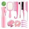 Kit 12 Piezas Peines Cepillos Atomizador Y Pinzas Cabello