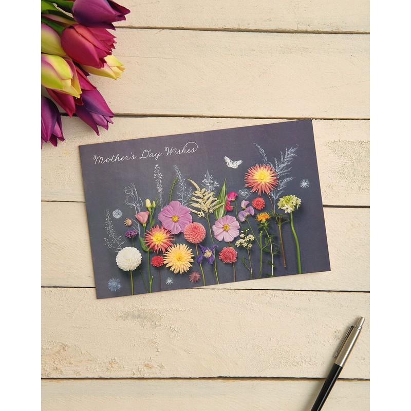 UK Greetings Mother's Day Card With Envelope - Floral Design,