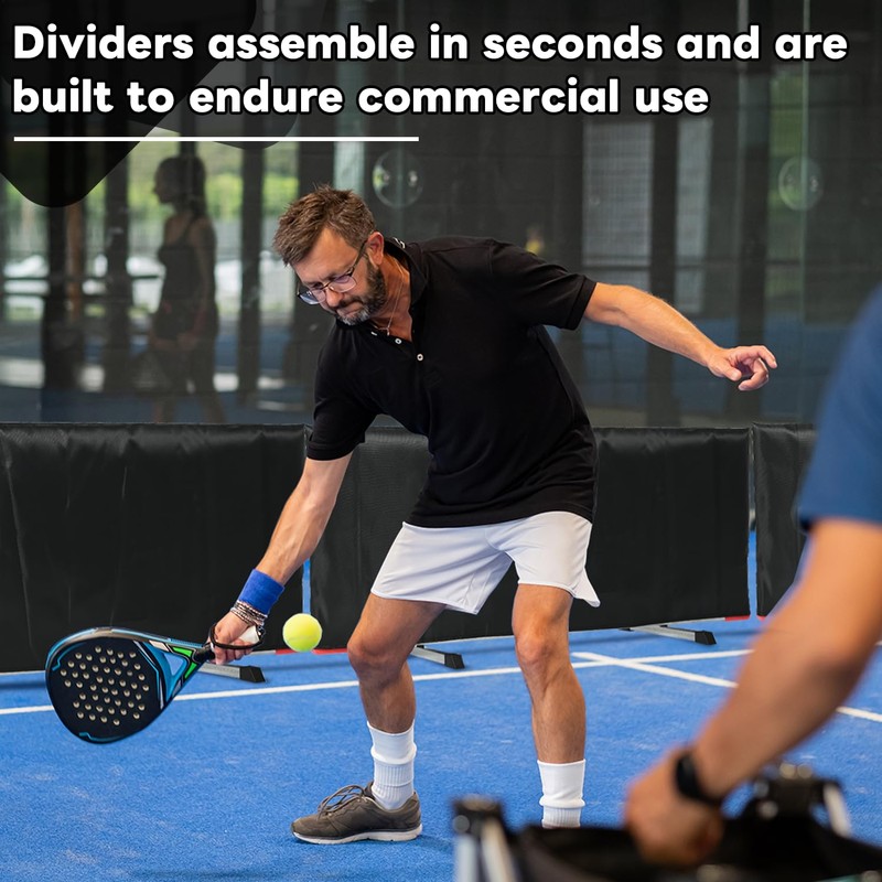 bimiti 3 Pcs Portable Pickleball Court Dividers, 4x1.5 ft Ball