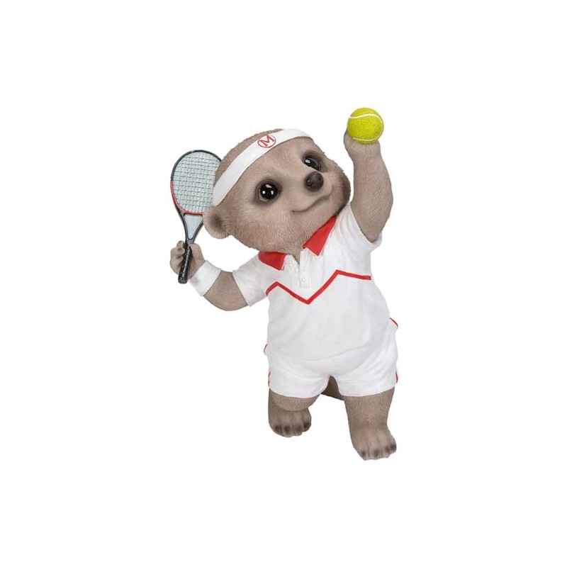 Vivid Arts Baby Meerkat Tennis Player Home or Garden Decoration