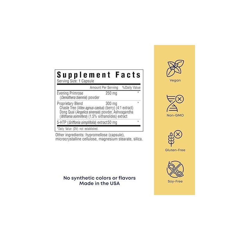 Her Own PMS Support Capsules Natural Relief for Cramps Mood