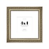 4x4 Champagne Silver Ornate Photo Frame With White Mat For