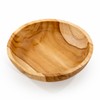 ANDALUCA Rustic Teak Wood Hand Carved Organic Bowl (11"-12" Diameter)