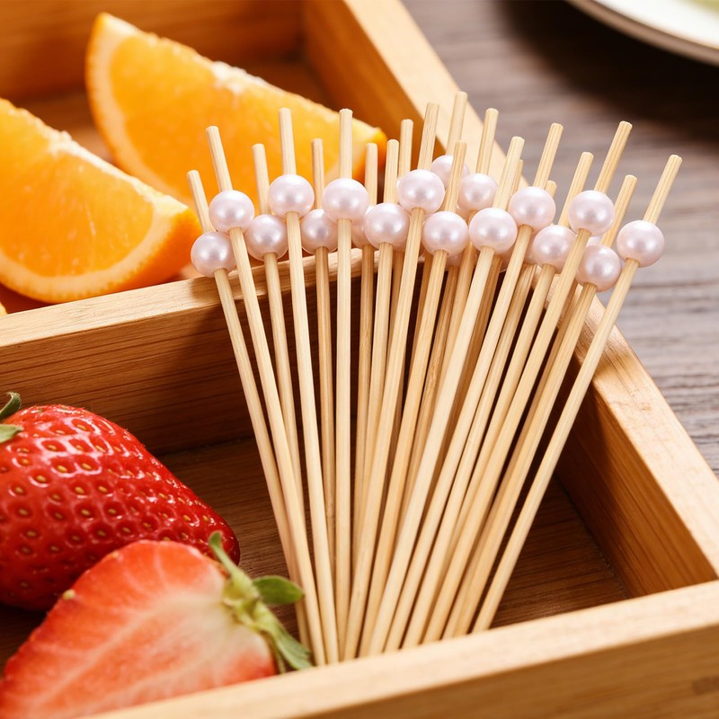 1000 Pcs Cocktail Picks Beads Fancy Toothpick for Appetizers 4.7