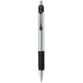 Zebra Pen Z-Grip Elite Retractable Ballpoint Pen, Metal Barrel, Medium Point, 1.0mm, Black Ink, 7-Pack (27617)