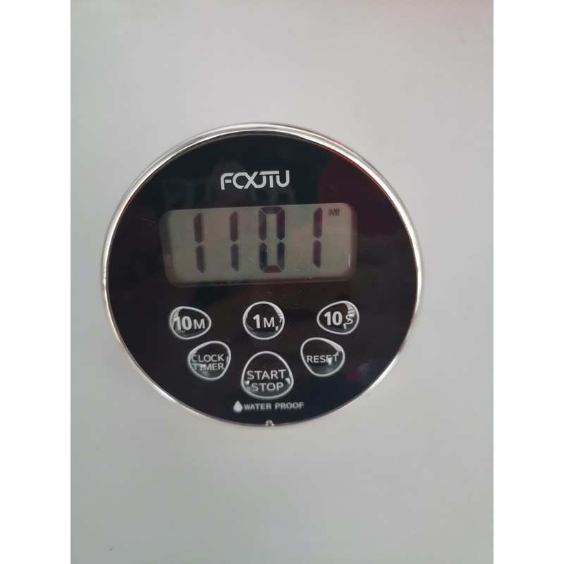 FCXJTU Wasserdichter Badezimmer-Dusch-Timer mit magnetischer Rückseite und faltbarem Ständer, IPX7