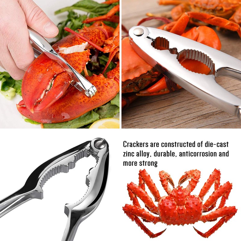 Hiware 20-piece Seafood Tools Set includes 6 Crab Crackers, 6