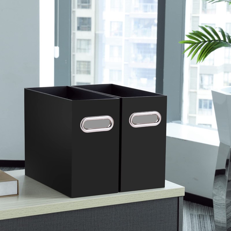 Oterri File Organizer, Small Storage Box, Cardboard File Folder Organizer,