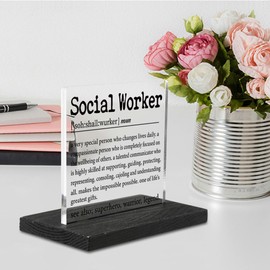 Social Worker Gifts for Women, Thank You Gifts for Social Worker, Social Worker Week, School Social Worker Gifts, Social Worker Appreciation Gifts Decorative Signs & Plaques YT430
