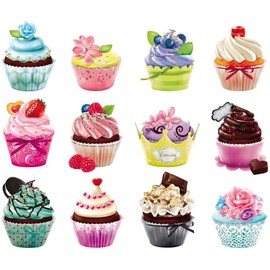 RoseArt - Mini-Shaped - Cupcakes - 500 Piece Jigsaw Puzzle for Adults