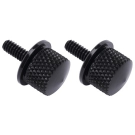 TABEN 1/4 "20 Thread Harley Davidson Seat Bolt Screw Aluminum Billet Chrome Motorbike Seat Bolt (Black) (Pack of 2)