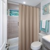 Taupe Shower Curtain for Bathroom: Water Repellent Quick Dry -