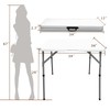 CAMP SOLUTIONS 34" Fold in Half Square Folding Table, Plastic